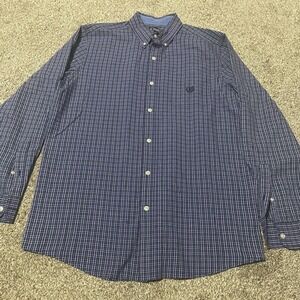Chaps Mens Plaid Button Down Long Sleeve Shirt - Easy Care, Casual
